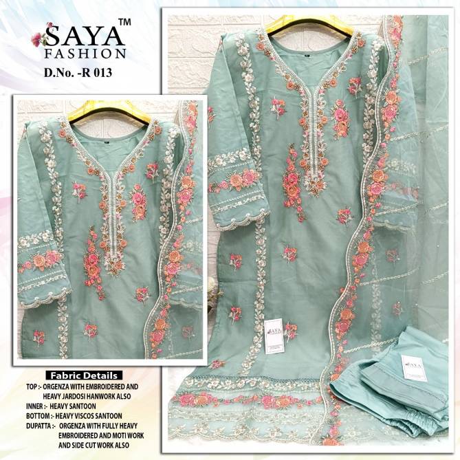 R 013 By Saya Embroidery Pakistani Readymade Suits Exporters In India
